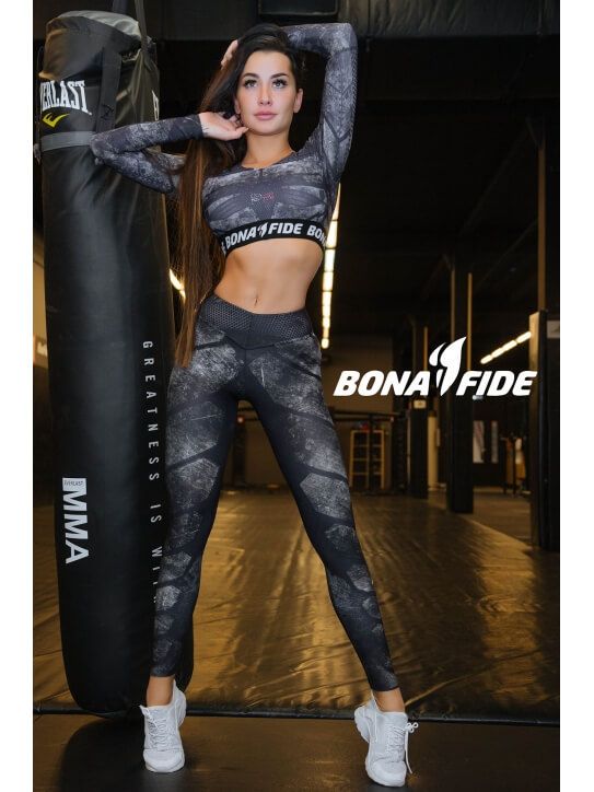 Лосины Bona Fide: Bona Classic "Iron lady" (V2.0) Bona Fide размер S цвет черный  для зала купить за 2 650 руб. в магазине Lauwin.com